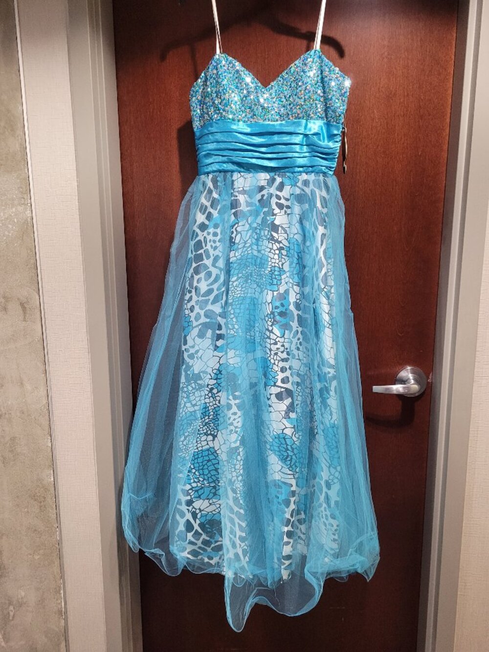 Josh & Jazz 729633 Size 14 Turquoise Prom Dress